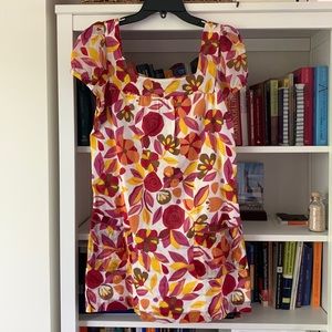 Zara printed mini dress with pockets